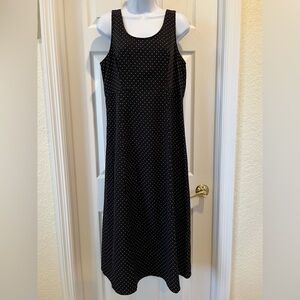 R & K Orginals Vintage Polka Dot Sleeveless Maxi Dress Size 10